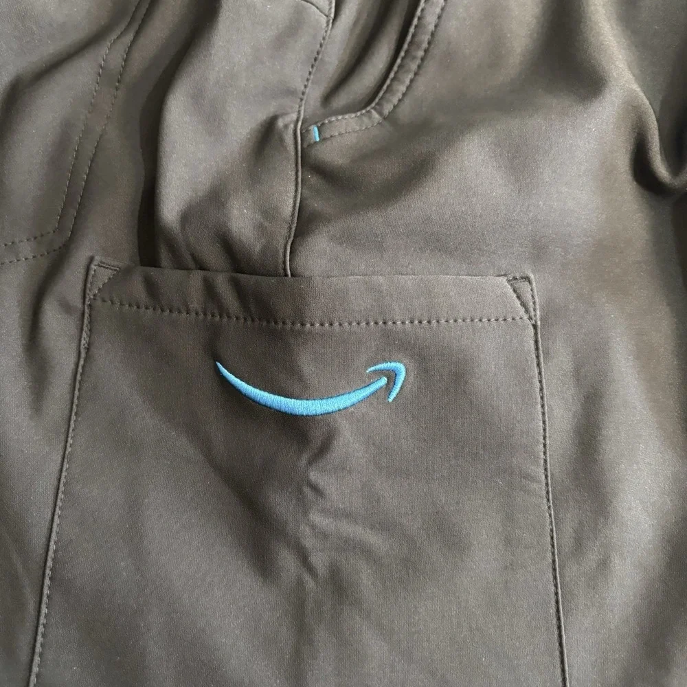 Luly‎ Yang Cargo Shorts Womens Size L 12/14 Black Blue Logo Uniform